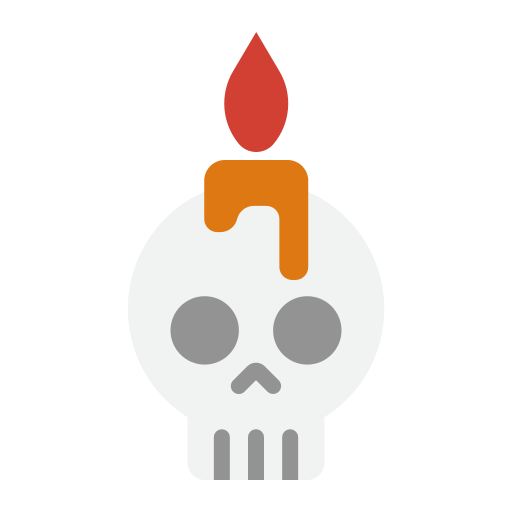 calavera de vela icono gratis