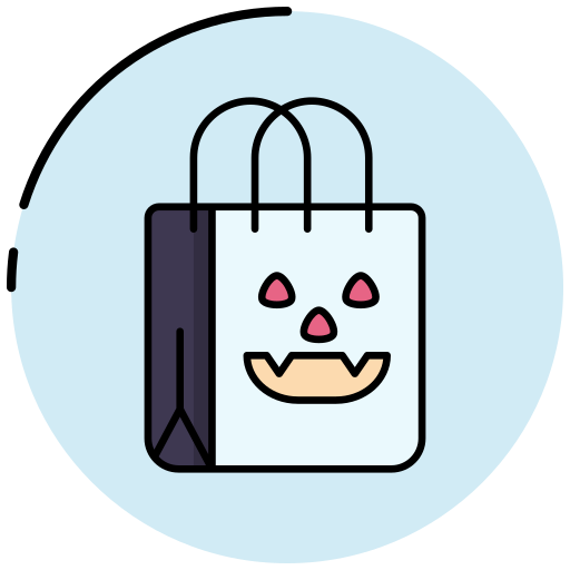 bolsa de halloween icono gratis