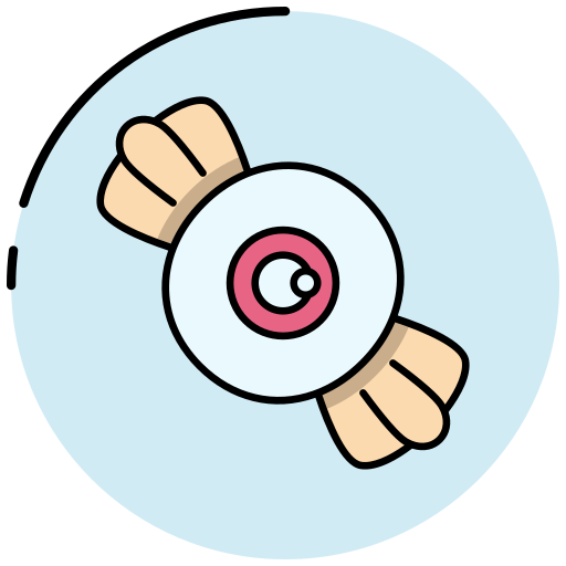 dulces de halloween icono gratis