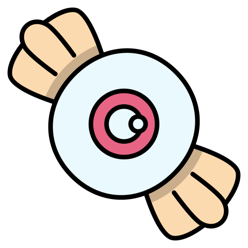 dulces de halloween icono gratis