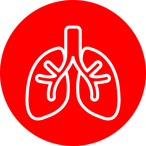 problema de pulmones icono gratis