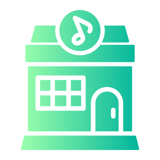 tienda de música icono gratis