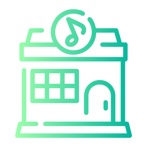 tienda de música icono gratis