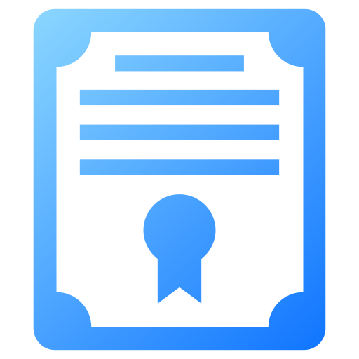 certificado grátis ícone