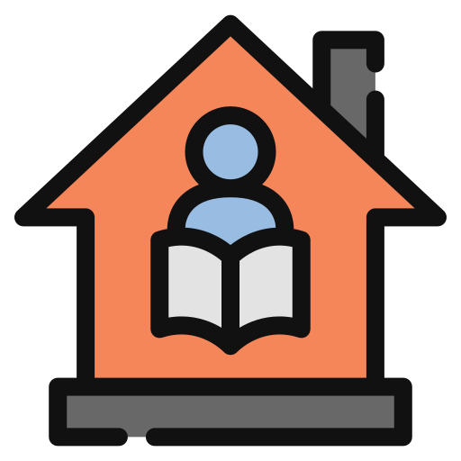 educación en casa icono gratis