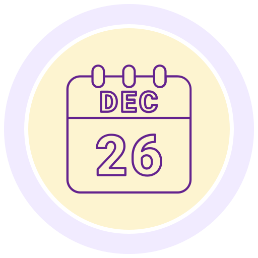 26 de diciembre icono gratis