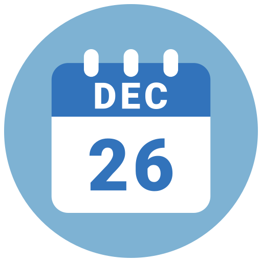 26 de diciembre icono gratis