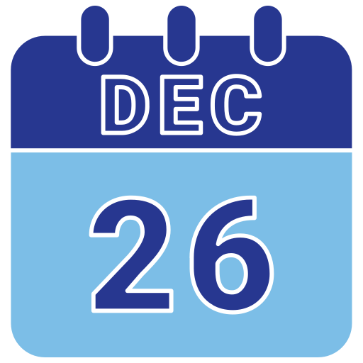 26 de diciembre icono gratis