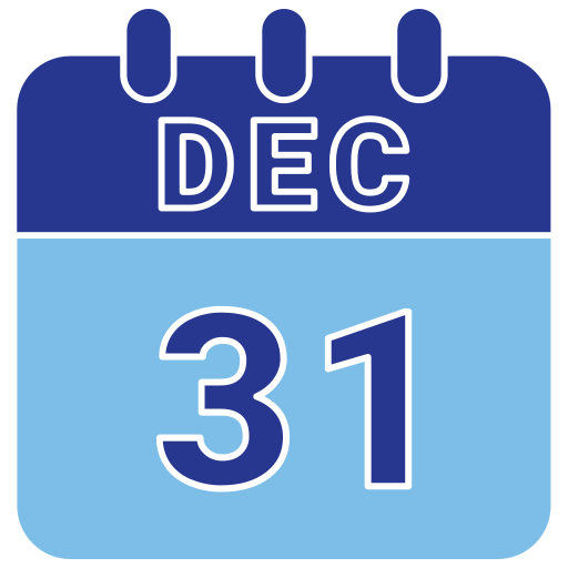 31 de diciembre icono gratis