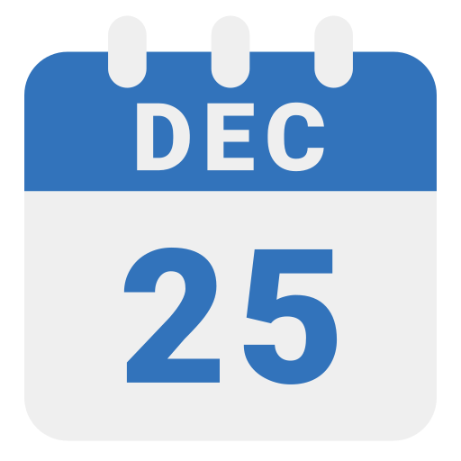 25 de diciembre icono gratis