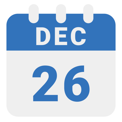 26 de diciembre icono gratis