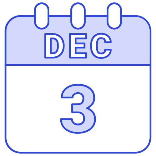 3 de diciembre icono gratis