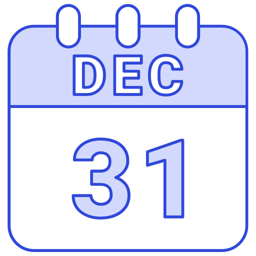 31 de diciembre icono gratis