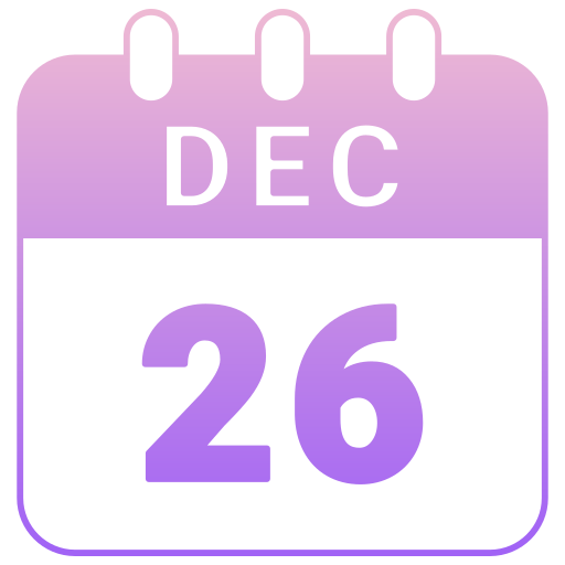 26 de diciembre icono gratis