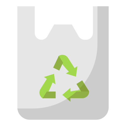 bolsa de plástico ecológica icono gratis
