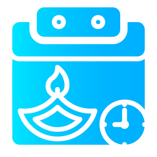fecha de diwali icono gratis