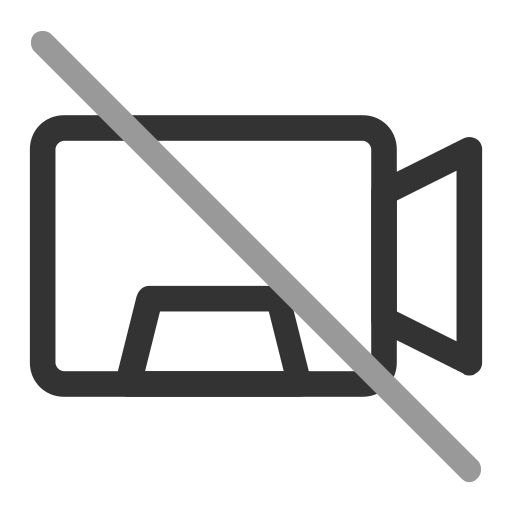 vídeo apagado icono gratis