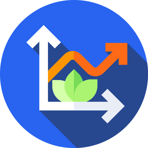 Analytics Flat Circular Flat icon