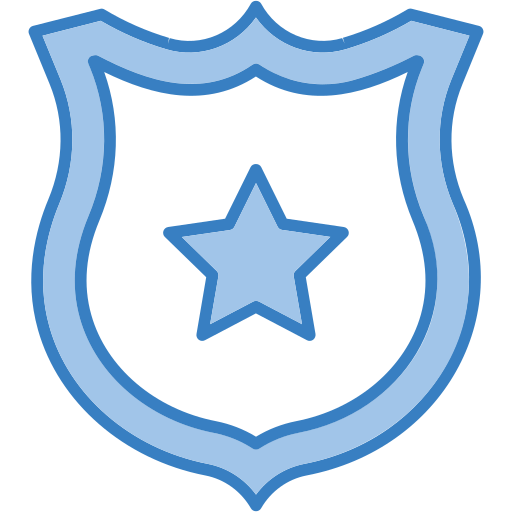 placa de policía icono gratis