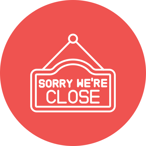 Closed sign free icon Closed sign free icon