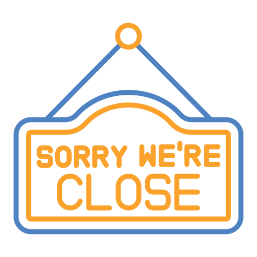 Closed sign free icon