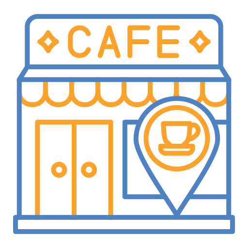 ubicación del café icono gratis