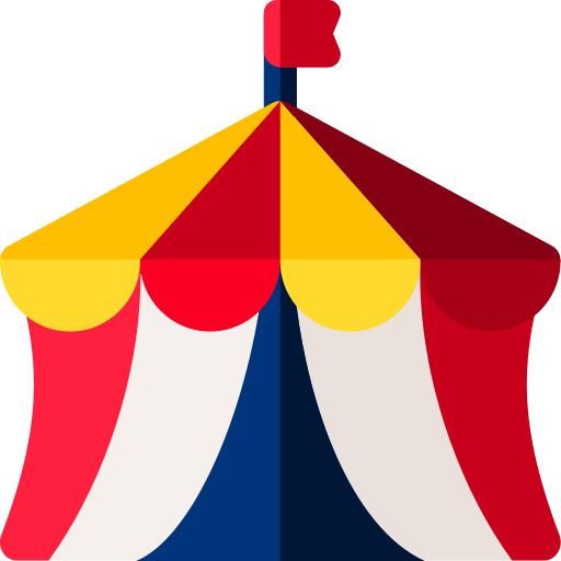 tenda da circo Basic Rounded Flat icona