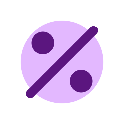 Percentage free icon