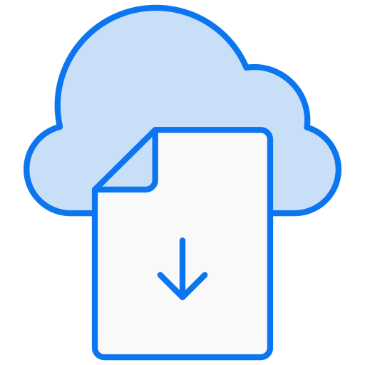 descarga en la nube icono gratis