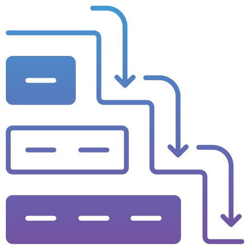 diagrama de cascada icono gratis