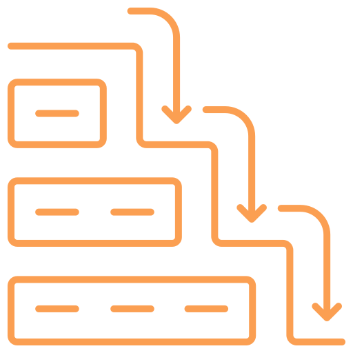 diagrama de cascada icono gratis