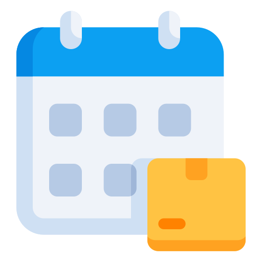 calendario de entrega icono gratis