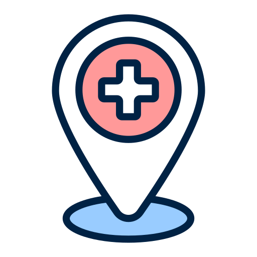 ubicación del hospital icono gratis