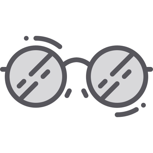 Round glasses free icon Round glasses free icon