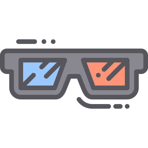 Gafas 3d icono gratis