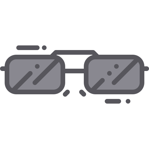 Rectangle glasses icono gratis