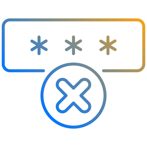 contraseña incorrecta icono gratis
