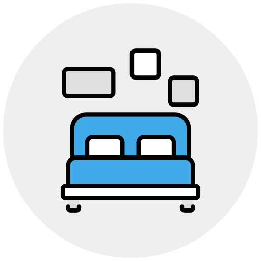 cama doble icono gratis