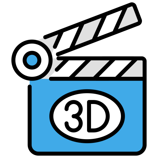 película en 3d icono gratis