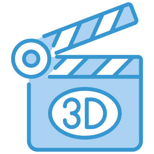 película en 3d icono gratis