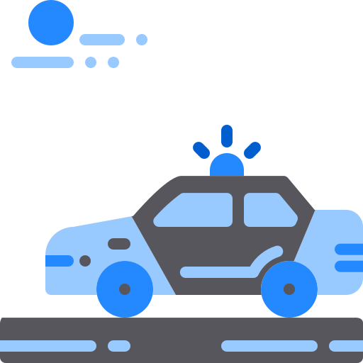 Coche de policía icono gratis