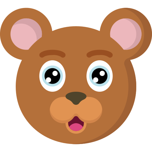 Bear Juicy Fish Flat icon