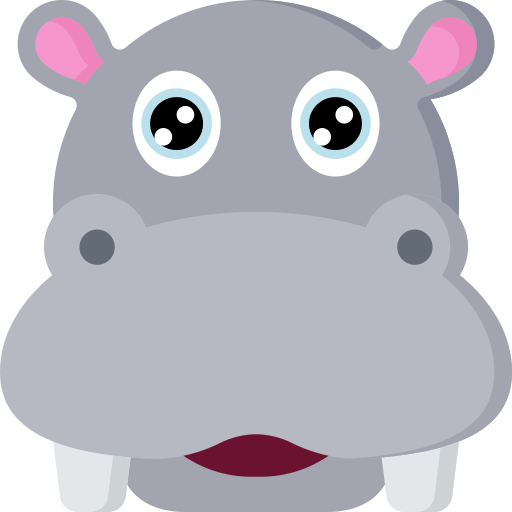 hippopotamus face clipart images