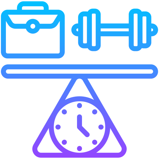equilibrio entre vida laboral y personal icono gratis