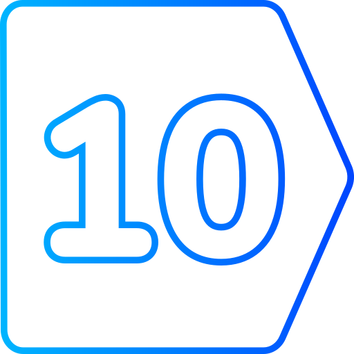 número 10 icono gratis