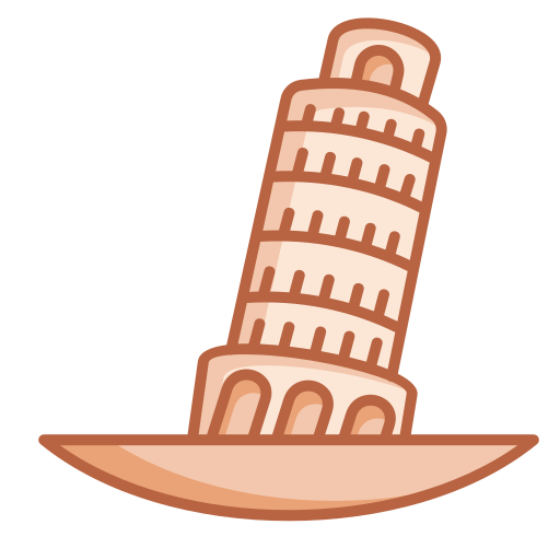 torre inclinada de pisa icono gratis