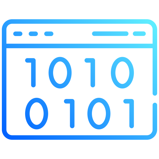 código binario icono gratis