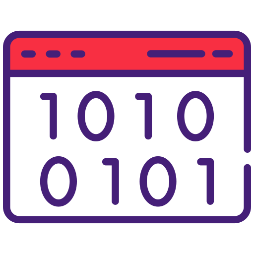 código binario icono gratis