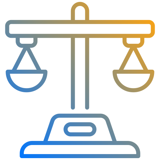 escala da justiça grátis ícone