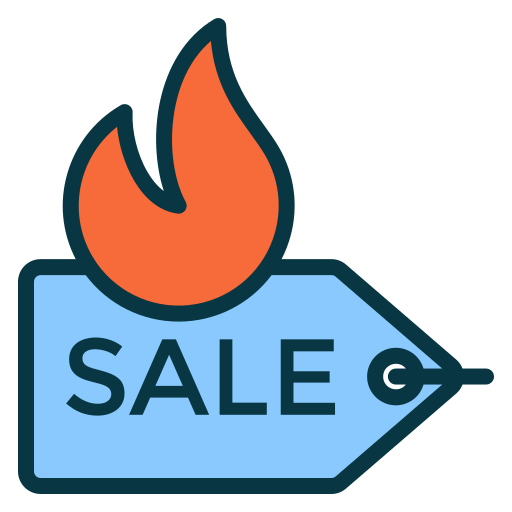 Горячая распродажа бесплатно иконка